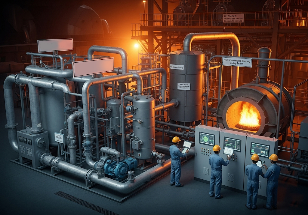 Ncg handling and burning systems
